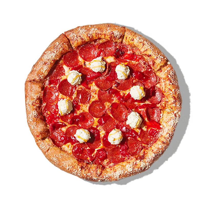 Mellow Mushroom Super Pepp pepperoni pizza